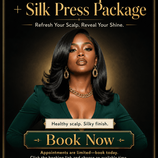 Ultimate Detox Silk Press Package at The U Factor Salon and Hairloss Center in Memphis, TN